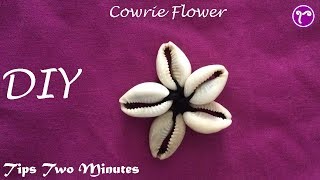 How to Make Cowrie Shells FlowerTips Two MinutesHandmade Jewellery MakingDIY [upl. by Aderb]