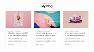 How To Create A Blog Section Using HTML and CSS [upl. by Olly]