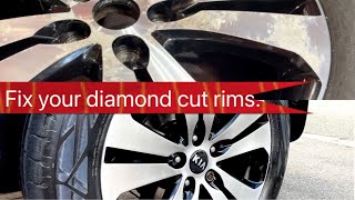 DIY refurb on a diamond cut alloy wheel [upl. by Stander]