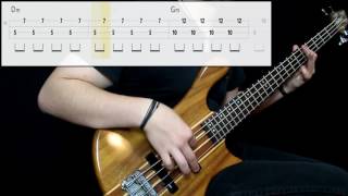 Muse  Uprising Bass Cover Play Along Tabs In Video [upl. by Suzanna423]