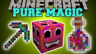 Minecraft PURE MAGIC MAGIC ITEMS BLOCKS FOOD TOOLS amp MORE Mod Showcase [upl. by Shannan]