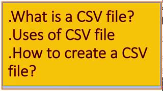 What is a CSV file and What is it used for [upl. by Hobart]