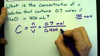 How to Calculate Concentration from Volume and Moles [upl. by Ronalda565]