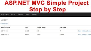 ASPNET MVC Simple Project Step by Step [upl. by Delphina]