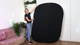 How To Fold A Large Portable Pop Up Backdrop [upl. by Peih]