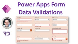 Power Apps form data validation tutorial [upl. by Sunshine199]