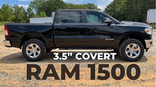 35quot LIFTED Ram 1500 Big Horn Covert Edition on 35s amp Factory Wheels 2021 Review [upl. by Randell155]