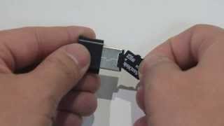 Black Aluminum MicroSD USB Card Reader Product Review [upl. by Ahilam553]