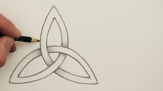 How to Draw a Celtic Knot The Triquetra Step by Step [upl. by Reve]