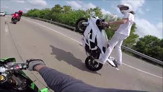 Stunt Motorcycle TAKEOVER Highway at ESR Stunt Ride 2019 [upl. by Alyhs]