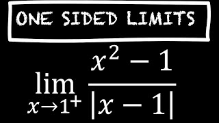 Calculus  One Sided Limits [upl. by Alyahsal]