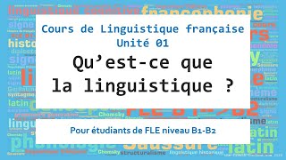 01Questce que la linguistique [upl. by Ynavoeg]