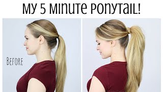 My 5 Minute Ponytail Routine  KayleyMelissa [upl. by Rokach877]