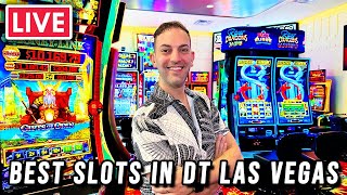 🔴 5 JACKPOTS on the BEST SLOTS in Downtown Las Vegas [upl. by Tail]