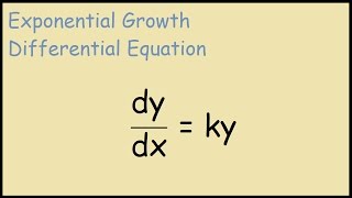 dydx  ky differential equation  Exponential Growth [upl. by Ranna]