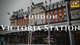 London Victoria Station Walk Through England 4K [upl. by Nessnaj114]