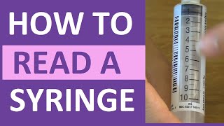 How to Read a Syringe 3 ml 1 ml Insulin amp 5 mlcc  Reading a Syringe Plunger [upl. by Ranique]