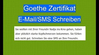 Eine EMailSMS schreiben A2  Goethe Zertifikat A2 [upl. by Ulund36]