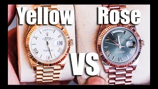 Yellow Gold vs Rose Gold DayDate [upl. by Ettigirb]