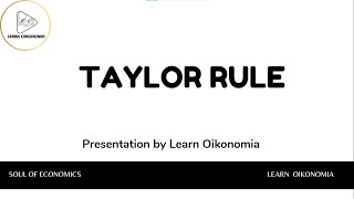 TAYLOR RULE  MACRO ECONOMICS  LEARN OIKONOMIA [upl. by Ariada]