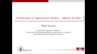 Introduction à loptimisation linéaire  solution de base [upl. by Eibrad]