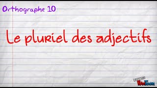 le pluriel des adjectifs [upl. by Monika529]