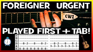 Foreigner Urgent Guitar Chords Lesson amp Tab Tutorial [upl. by Zink]