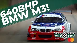 Extreme 500bhp BMW M3 GTR noise maker at Goodwood [upl. by Yank]