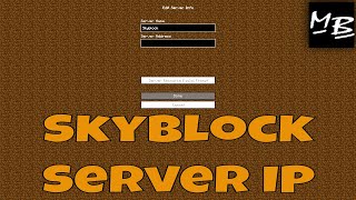 Minecraft Skyblock Server IP Address [upl. by Esinehc688]