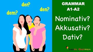 Nominativ Akkusativ Dativ  3 Cases in German  Learn German Grammar  A1A2 [upl. by Greg565]