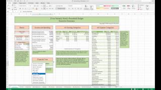 Household Budget Template and Tutorial Excel [upl. by Eugnimod]