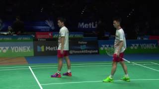 Yonex All England Open 2017  Badminton SF M5MD  GidSuk vs ConKol [upl. by Yhtommit]