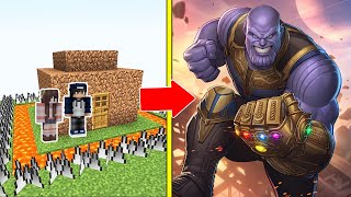 THANOS Tấn Công Nhà Được Bảo Vệ Bởi bqThanh và Ốc Trong Minecraft [upl. by Wyly]