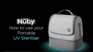 How to use our Portable UV Steriliser  Nuby [upl. by Aicinat]