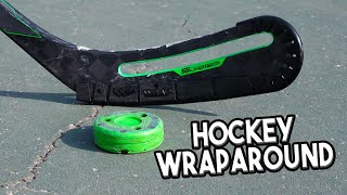 HOW TO USE EXPENSIVE STICKS OUTSIDE HOCKEY WRAPAROUND [upl. by Engis935]