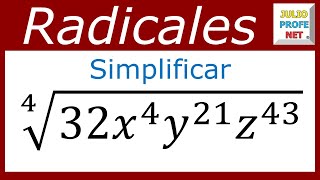 SIMPLIFICACIÓN DE EXPRESIONES CON RADICALES  Ejercicio 4 [upl. by Dunning]