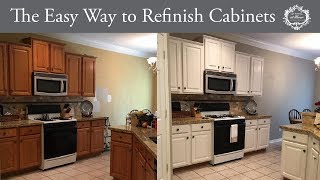 The Easy Way to Refinish Kitchen Cabinets [upl. by Etteve240]