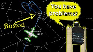 Pilot has Difficulties to follow ATC instructions at Boston [upl. by Siraval]