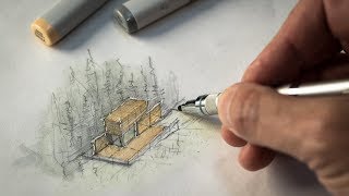 Sketch like an Architect Techniques  Tips from a Real Project [upl. by Charron]