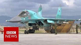 Inside Russian airbase launching Syria strikes  BBC News [upl. by Turrell]