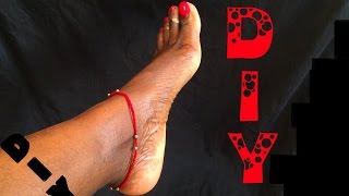 DIY  Beaded Ankle Bracelet [upl. by Akcimat]