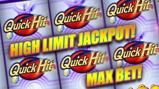 QUICK HIT PROGRESSIVE ★ HIGH LIMIT JACKPOT ➜ SLOT MACHINE BONUSES amp BIG WINS [upl. by Aimal]