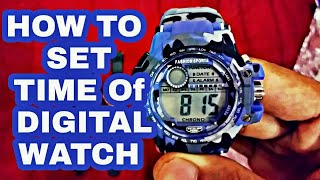 HOW TO SET TIME OF ANY DIGITAL WATCH [upl. by Akeirahs]