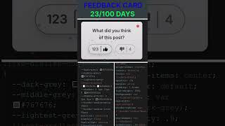 Feedback Card  html amp css 100daysofcodingchallenge [upl. by Ydissac507]