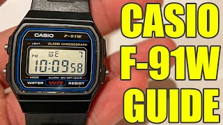 Casio F91W User Guide – How to Set Time Date and More [upl. by Nogras]