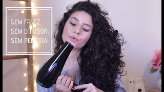 SECANDO CABELO ONDULADO COM SECADOR  SEM FRIZZ [upl. by Suirauqram]