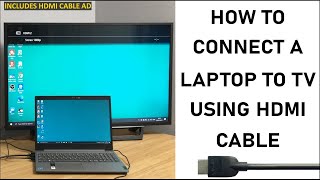 How To Connect Your Laptop To The TV Using HDMI Cable  2021 Update  WINDOWS 10  STEP BY STEP [upl. by Nna]