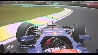 Verstappens drifting skillz  F1 Brazil 2014 HD [upl. by Stacia663]