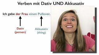 Verbs with Accusative AND Dative in German [upl. by Calandria701]