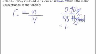 MolarityMolar Concentrations [upl. by Wellesley29]
